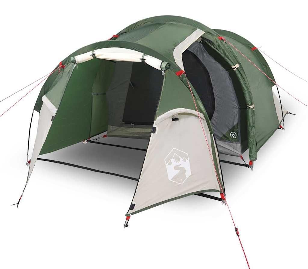 vidaXL Tenda a tunnel 3 persone Verde Impermeabile Immagine del prodotto 