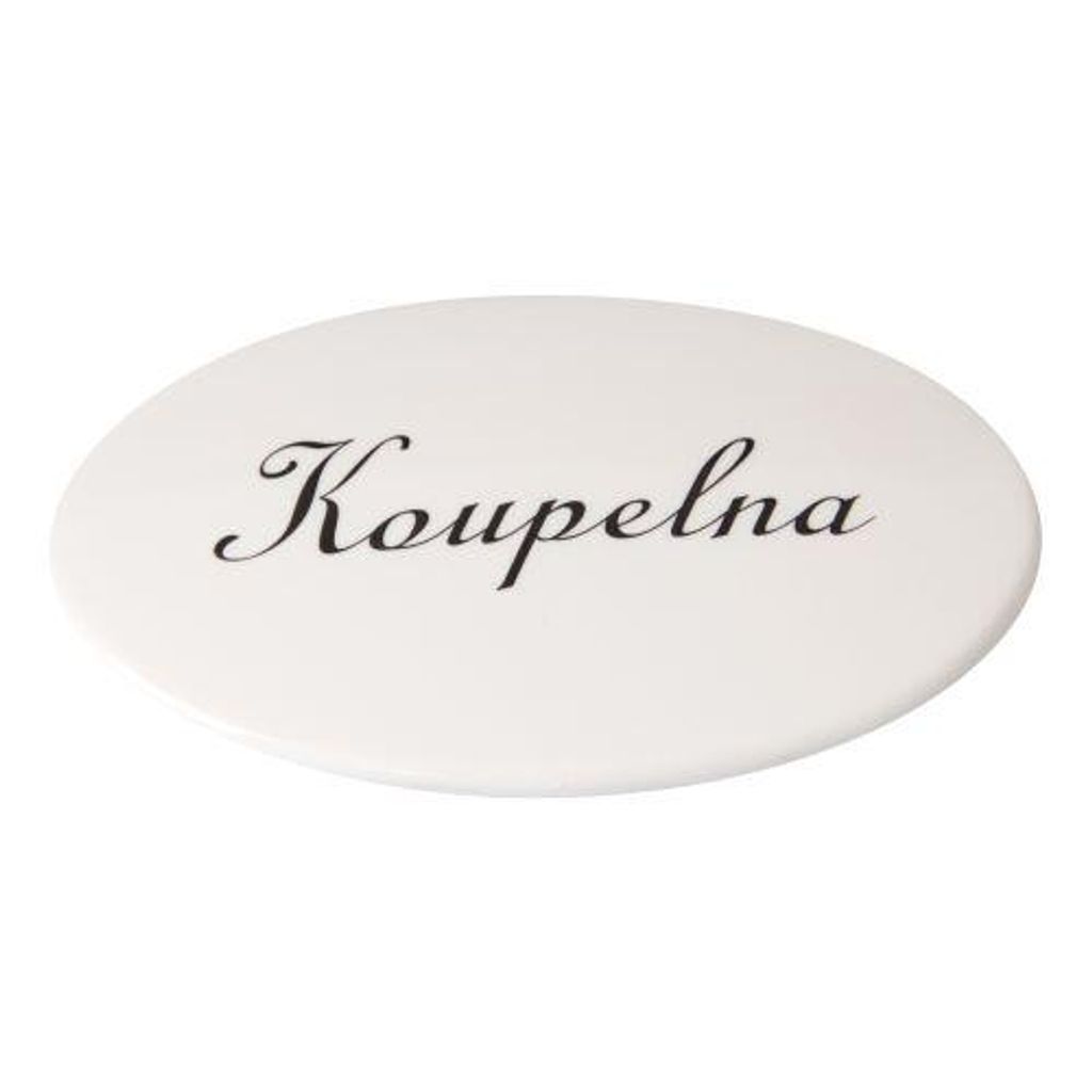 etikett BATHROOM zur Einstellung von PH BÍ