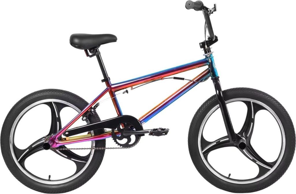 BMX Kinderfahrrad 20 Zoll (51 cm) – Freestyle mit 360° Rotor, Pegs, Single Speed – Unisex Mehrfarbig