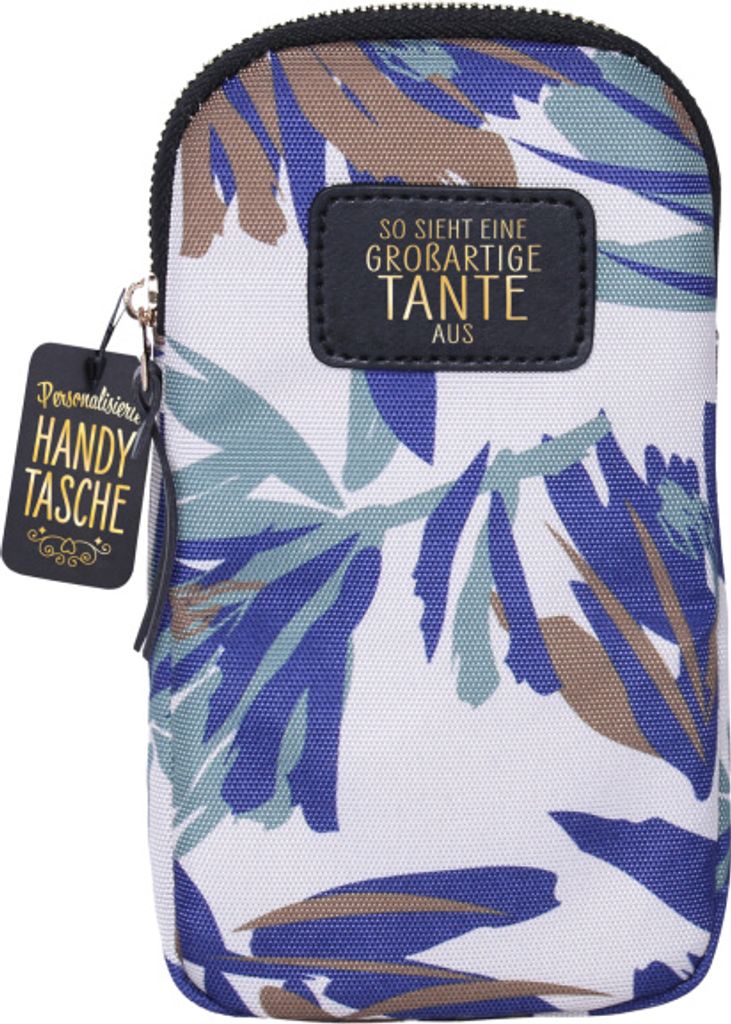 Handytaschen mit Kordel zum Umhängen Umhängetasche mit Reißverschluss -Handytasche Tante