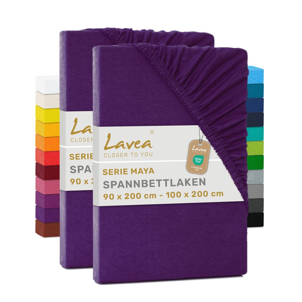 Zestaw 2 sztuk prześcieradeł satynowych Lavea®, 90/100x200 Zdjęcie produktu 