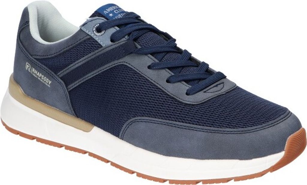 AMERICAN CLUB RH137 Sportschuhe für Herren, Sneaker, Schuheinlage "MEMORY FOAM SYSTEM" Marineblau 45