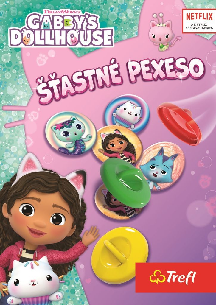 Šťastné pexeso papierové Gabby/Gabby´s Dollhouse spol. hra Obrázok produktu 