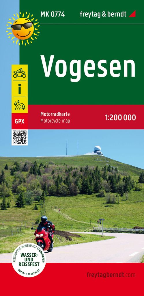 freytag & berndt Motorradkarte Vogesen 1:200.000