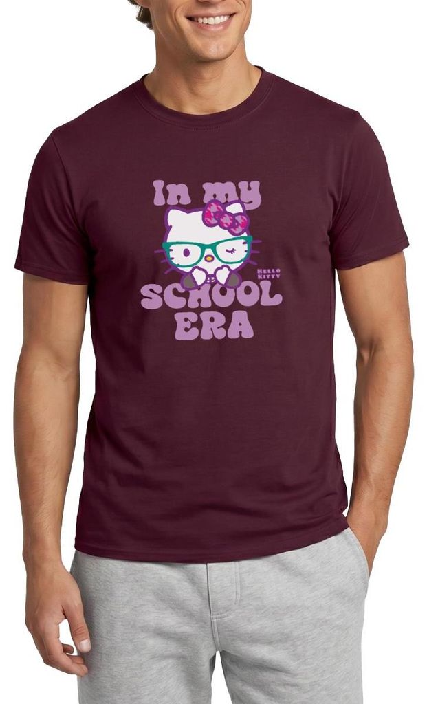 Spreadshirt Hello Kitty Schulkind In My School Era Männer T-Shirt, S, Ziegelrot