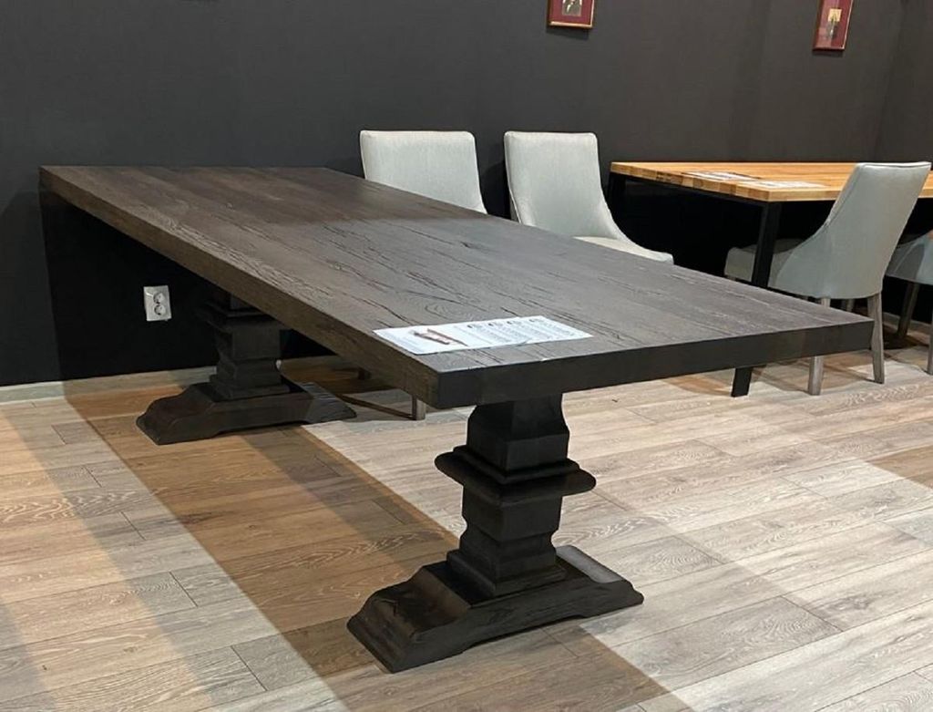 Casa Padrino Landhausstil Esstisch Grau 240 x 100 x H. 77 cm - Rustikaler Massivholz Küchentisch - Rustikale Massivholz Esszimmer Möbel - Landhau...