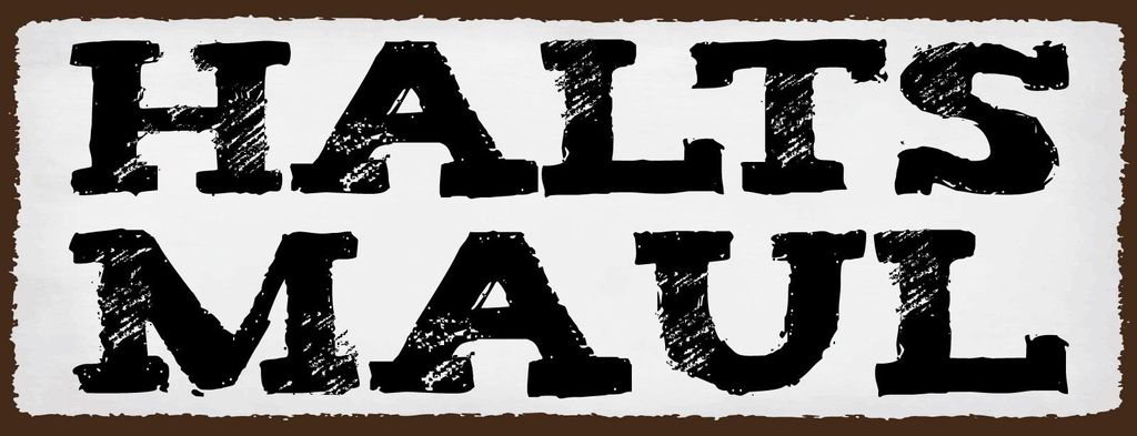 vianmo Holzschild 10x27 cm Halts Maul weißes