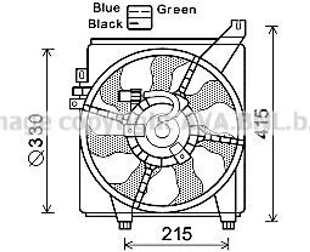 Ventilateur de Radiateur PRASCO HY7534 pour Getz TB OE 253801C200