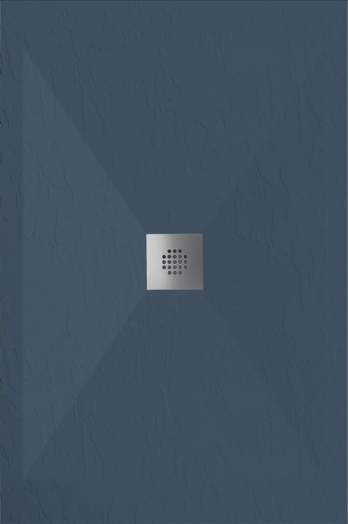 Mineralguss-Duschwanne extra flach DEXA Schieferoptik ANTHRAZIT 80x210 cm