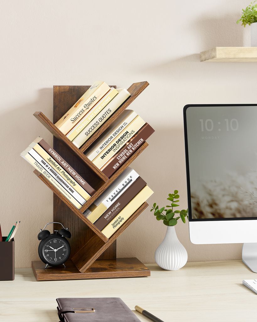 VASAGLE Bücherregal Baumform, Standregal 5 Ebenen, Eckregal Produktbild 
