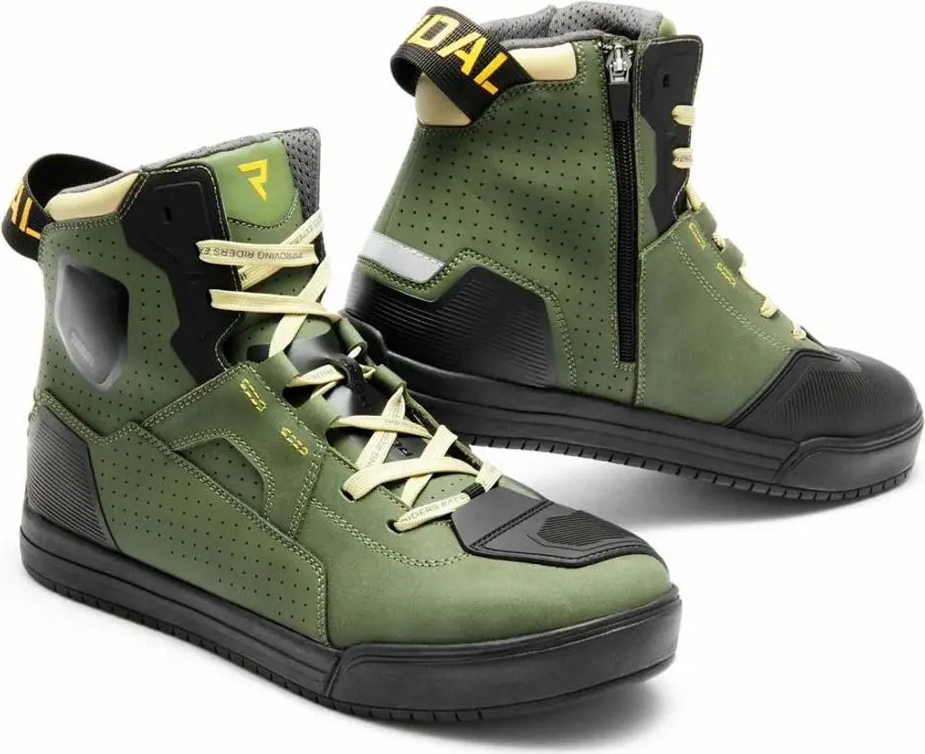 Chaussures moto Rebelhorn Vandal II Vert UE 40 pour Hommes en Cuir