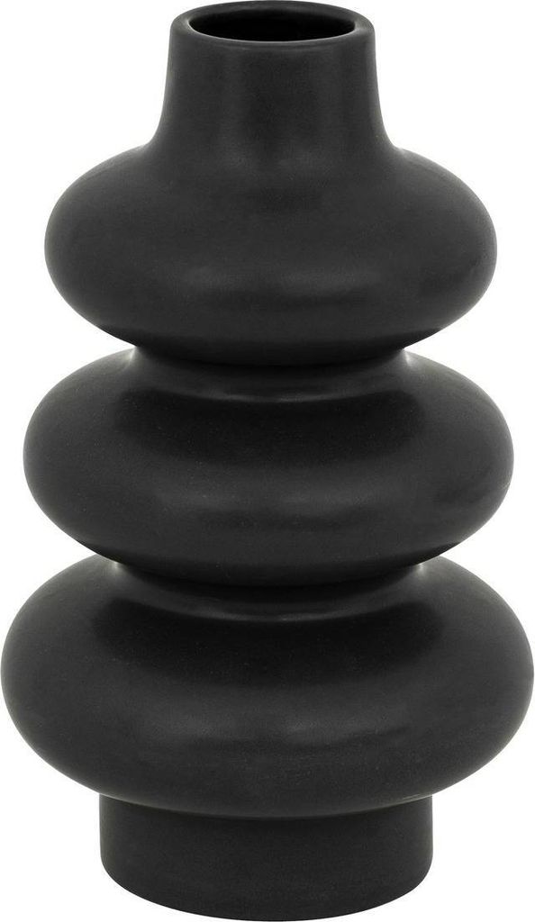Atmosphera | Keramikvase - Clothlide - Schwarz - Elegante Produktbild 