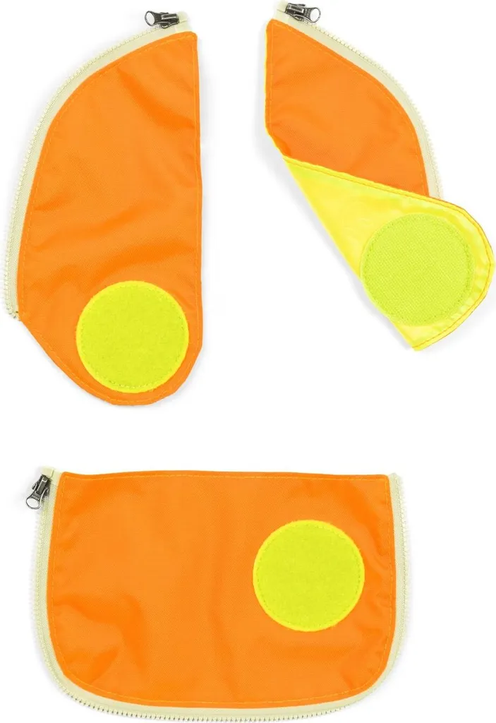 ergobag Borsa con zip accessori per lo zaino Cubo Safety Set 3 -pezzi (Für Cubos Ab 2015 / 2016) Orange arancione