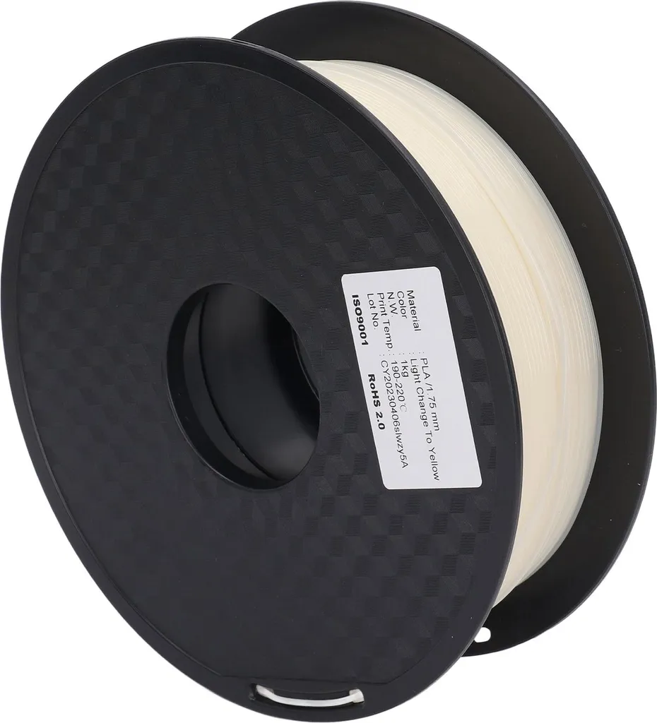 Filament PLA 1.75mm ultra transparent et imperméable effet photo-sensible