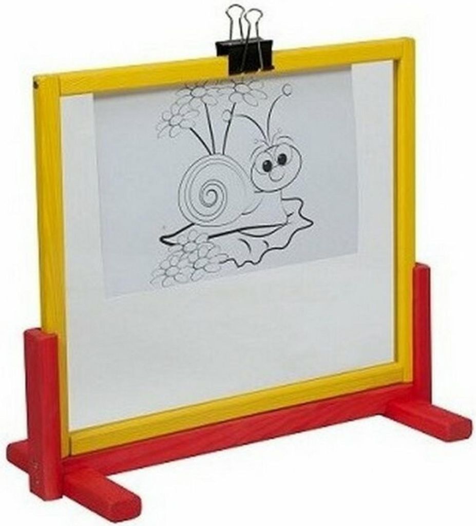 Aga4Kids Kindertafel mit Sicherheitsglas + Doppelseitige Tafel TBS2