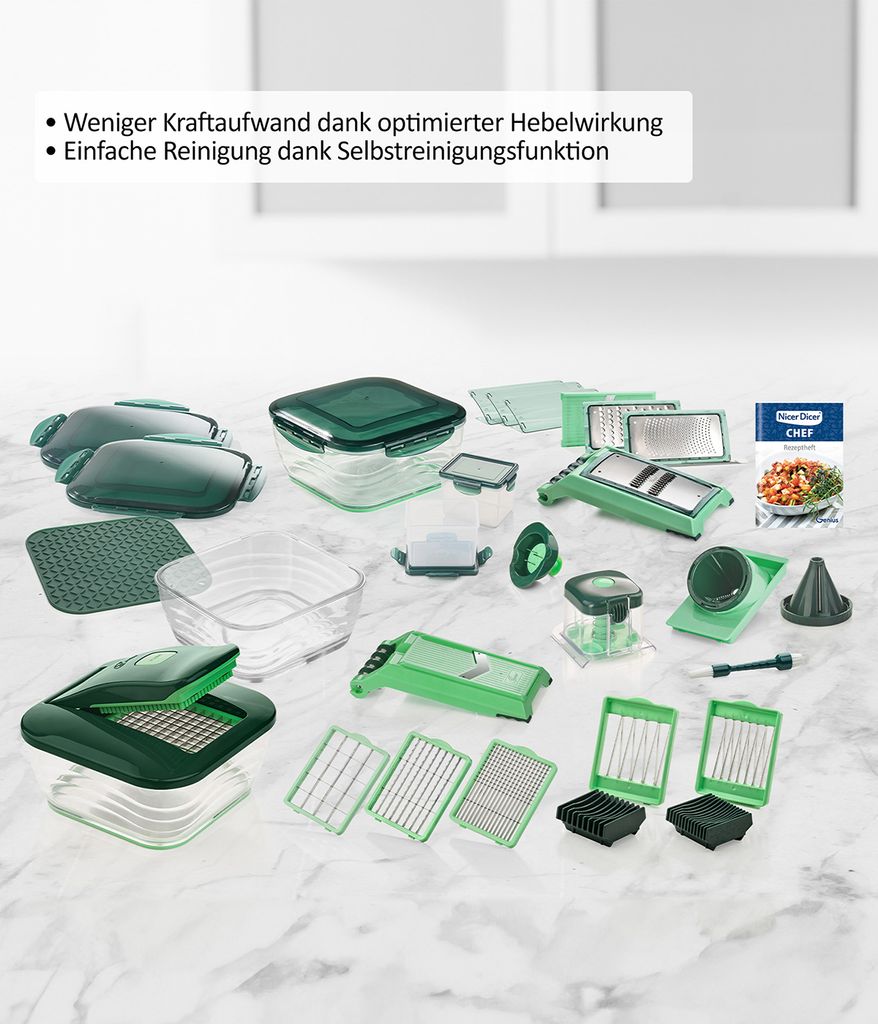 Genius Nicer Dicer Chef Deluxe Xxl 34-teilig Genius Nicer Dicer Chef Deluxe (34 Teile) | Kaufland.de
