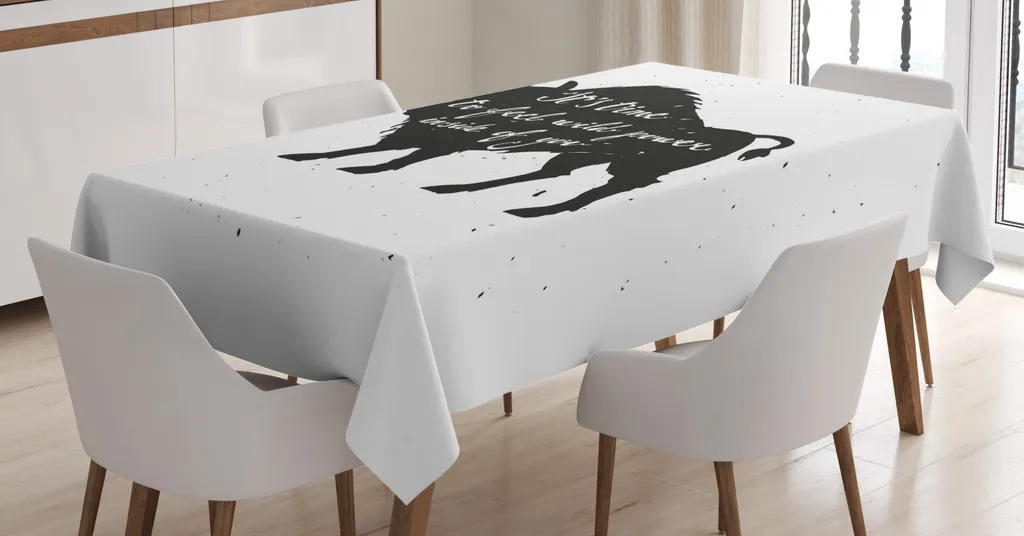 Tovaglia Design Monocromatico Animali Selvatici ABAKUHAUS 140x200