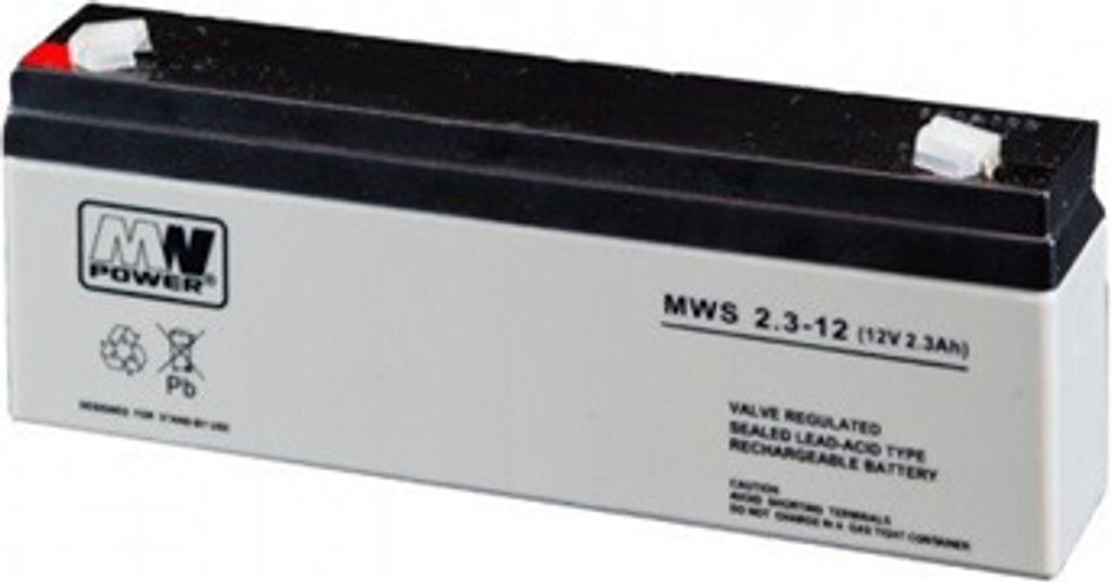 Baterie olověná 12V / 2,3Ah  MW Power AGM gelový akumulátor Obrázek produktu 
