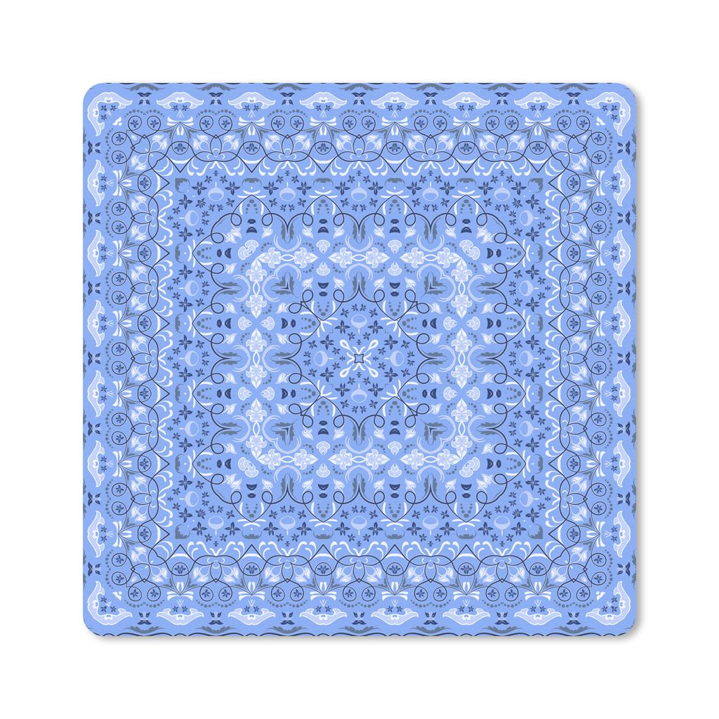 MuchoWow Mauspad Mousepad Persischer Teppich - Muster - Blau 20x20 cm - Mousepads - Maus Mat - Pad - Mausunterlage - Desk Mat - Bureauartikeln