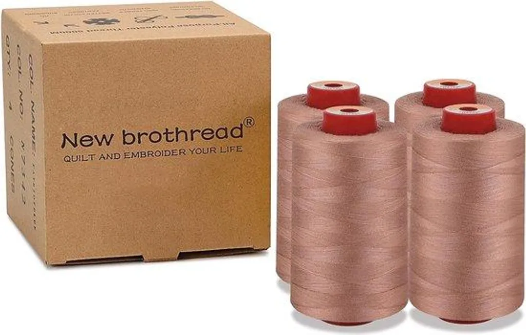 4 Bobines de fil à coudre polyester 40S/2 Tex27 aspect vieilli 5000m