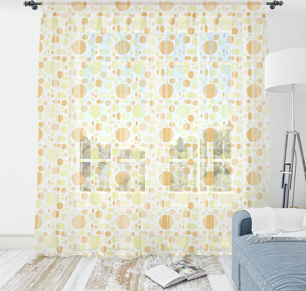 Arazzo Tessuto Satin 240x274 Retro Ragazzo Giallo Albicocca