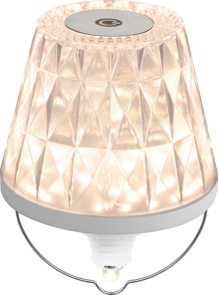 REV LAMPRUSCO Akku Flaschenlampe – Touch Tischlampe kabellos 130lm 2W 4000mAh - Flaschenlicht dimmbar in Warmweiß & IP54 spritzwassergeschützt,