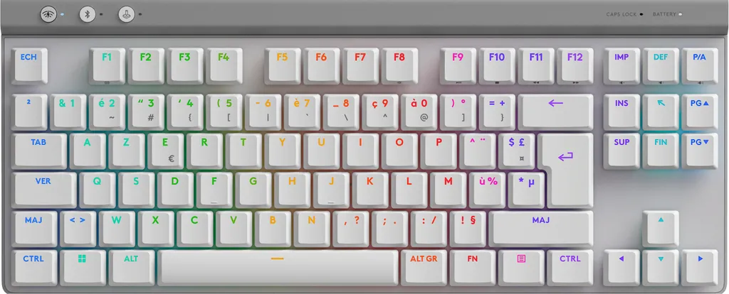 Clavier Logitech G515 LIGHTSPEED TKL White Blanc Layout FR AZERTY Gaming - 2