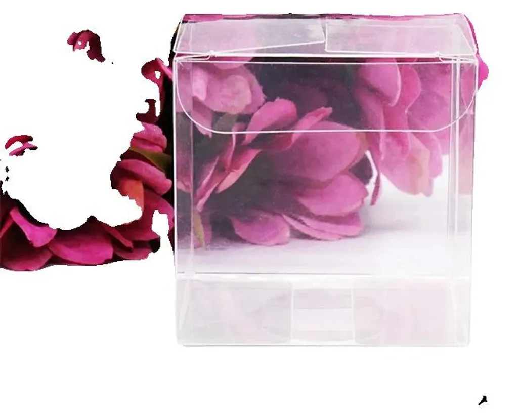 Lot de 50 mini boîtes en PVC rigide transparent - Format 5 x 5 x 5 cm