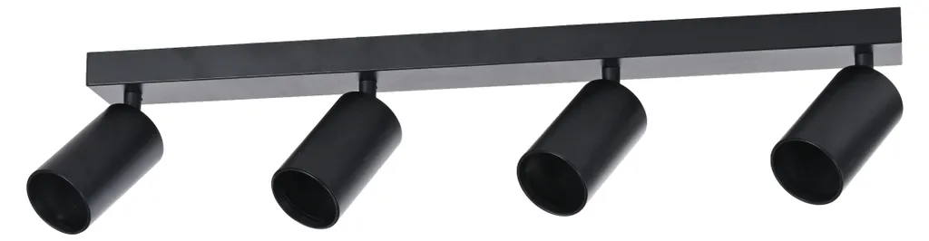 Éclairage Plafonnier pour Cuisine et Salon Noir 4 Têtes GU10 Punto-4
