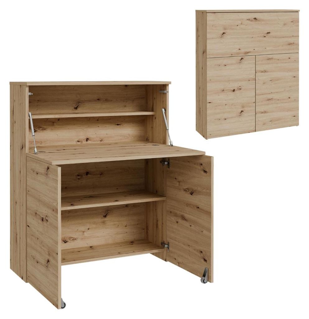 Rozkladací písací stôl VERTO, ktorý sa dá zložiť do skrinky Obrázok produktu 