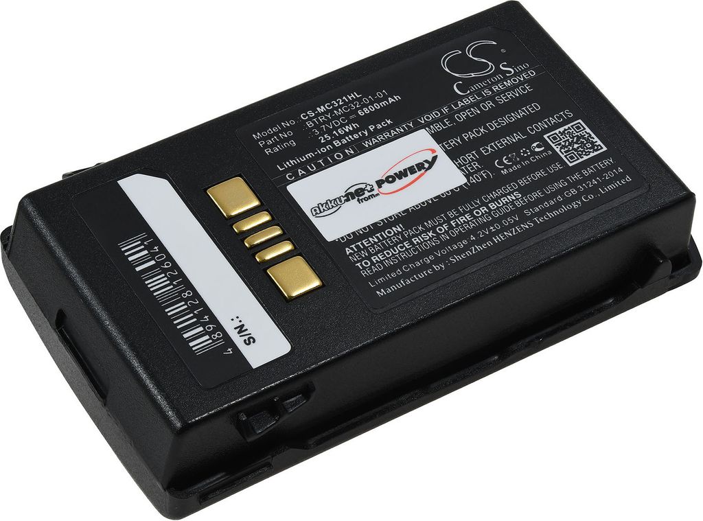 XXL-Akku kompatibel mit Zebra Typ BTRY-MC32-52MA-01