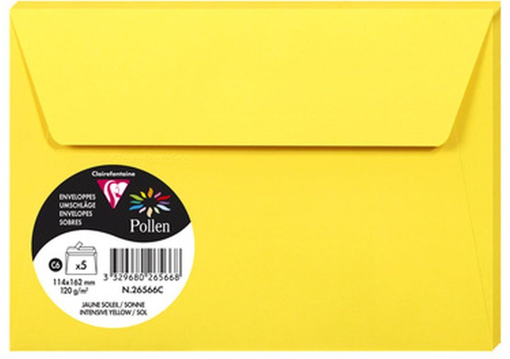 Clairefontaine 5 Umschl Pollen 114x162 sonne