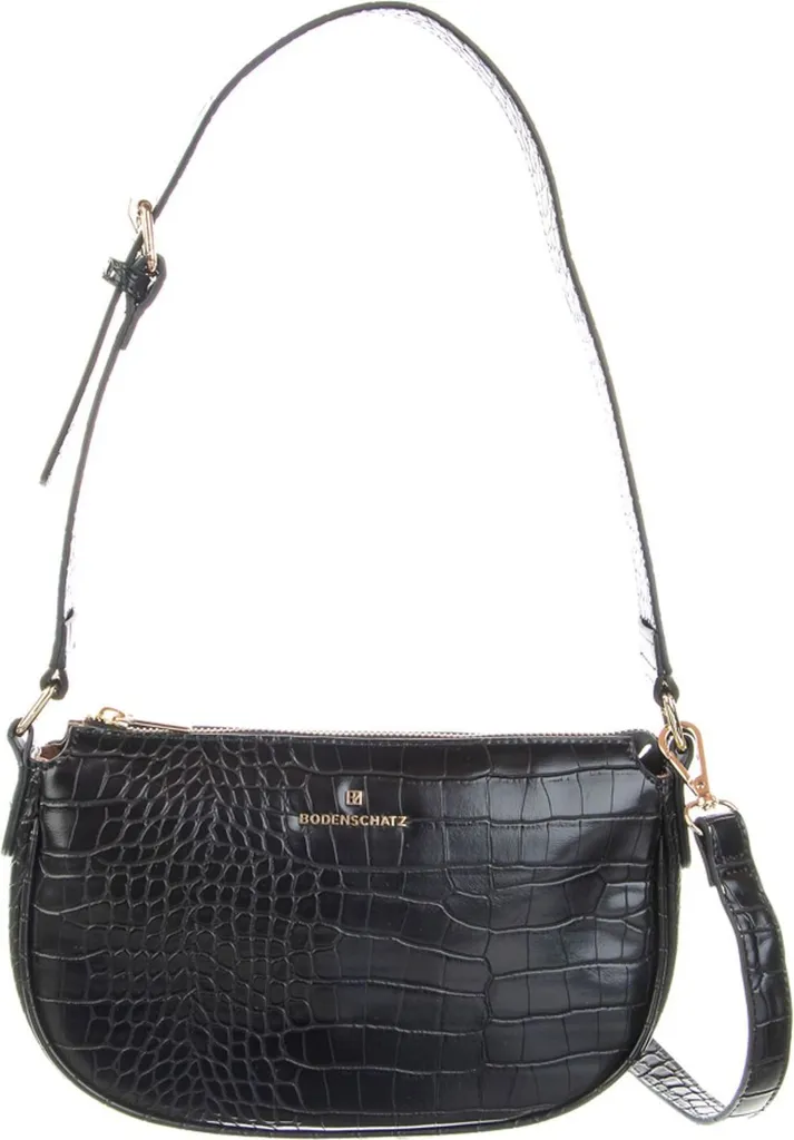 Sac de Soirée Noir Pratique pour Mariage et Cérémonie avec Bandoulière