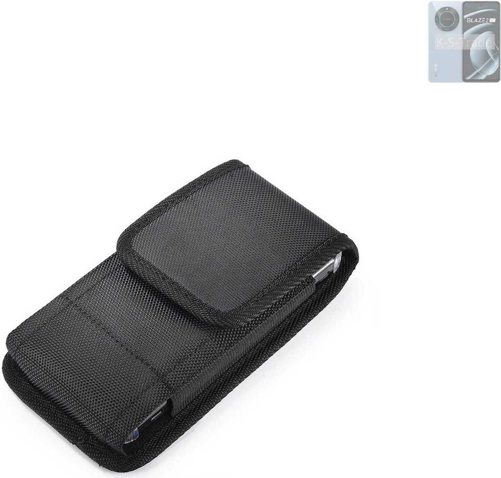 Holster Gürteltasche kompatibel mit Lava Blaze 2 5G Holster Gürtel Tasche wasserabweisend Handy Hülle Schutz Hülle Outdoor schwarz K-S-Trade