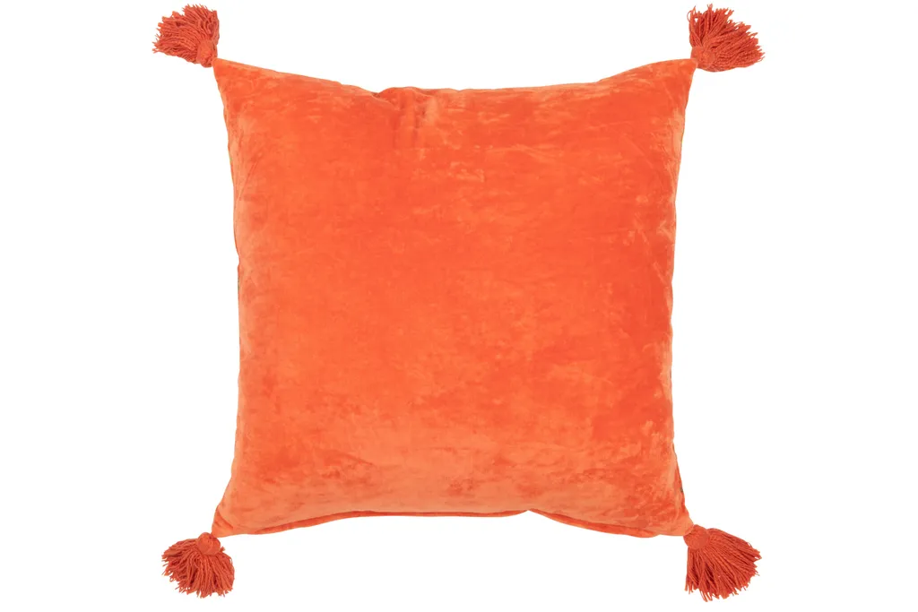 Coussin de Salon Confortable Orange en Velours pour Canapé et Fauteuil - 2