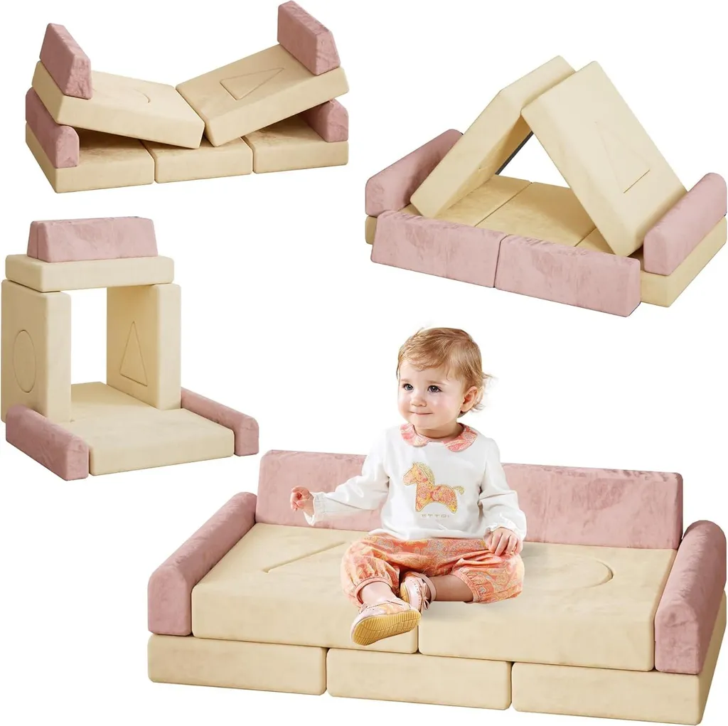 Offerta Divano Bambini Schiuma Beige | Blocchi Modulari Trasformabili