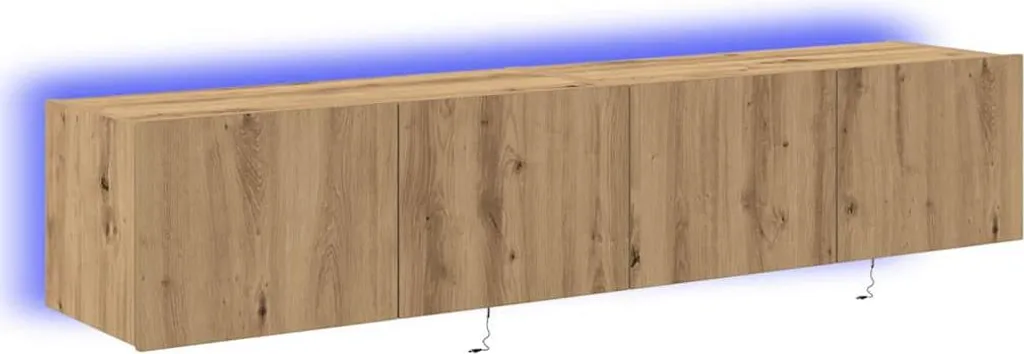 Mobile Porta TV Sospeso SYFAX™ 2x 80 cm Rovere Artigianale - Robusto