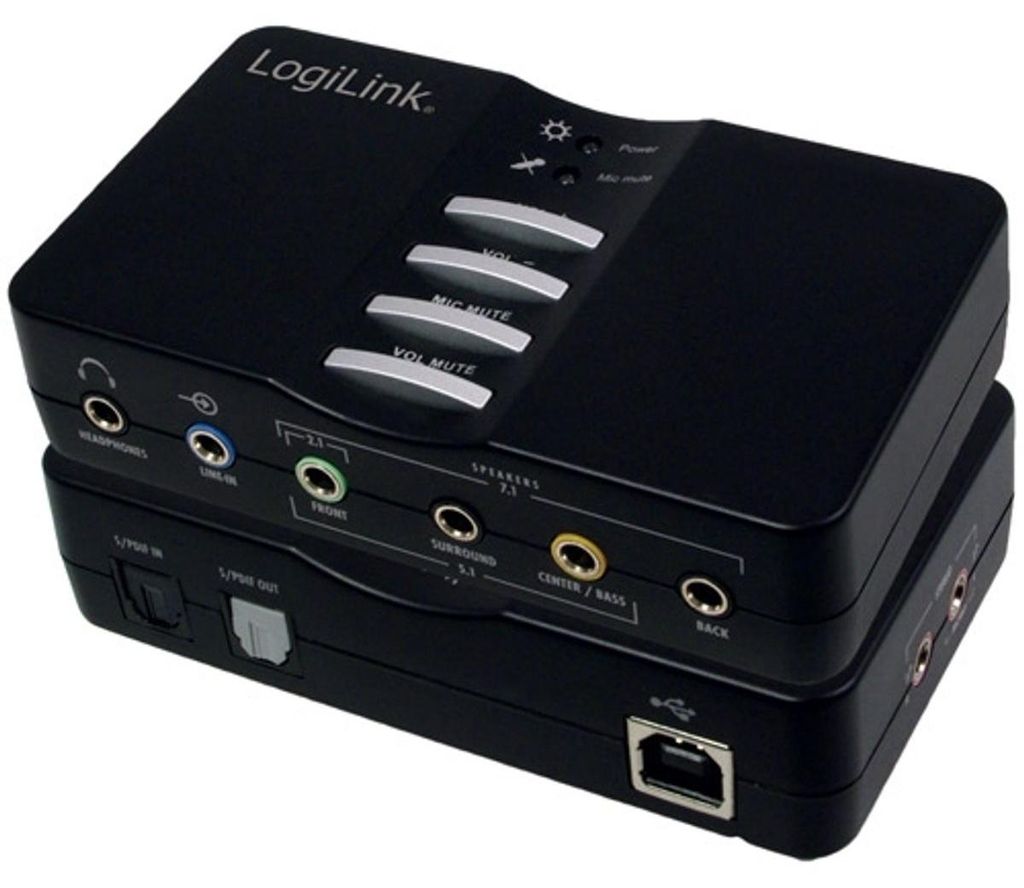 LogiLink USB Soundbox Box 7.1 Dolby 8-kanałowy Zdjęcie produktu 