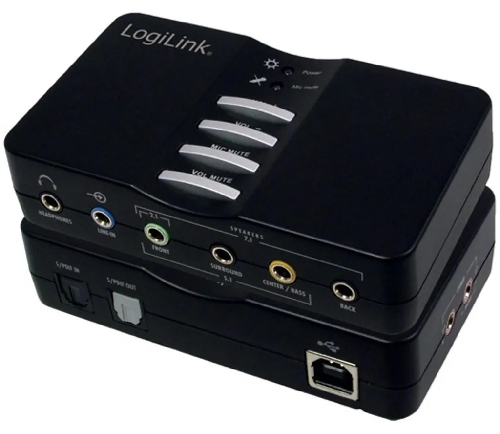 Soundbox USB LogiLink 8 Canaux Son Surround 7.1 et Entrée Optique S/PDIF