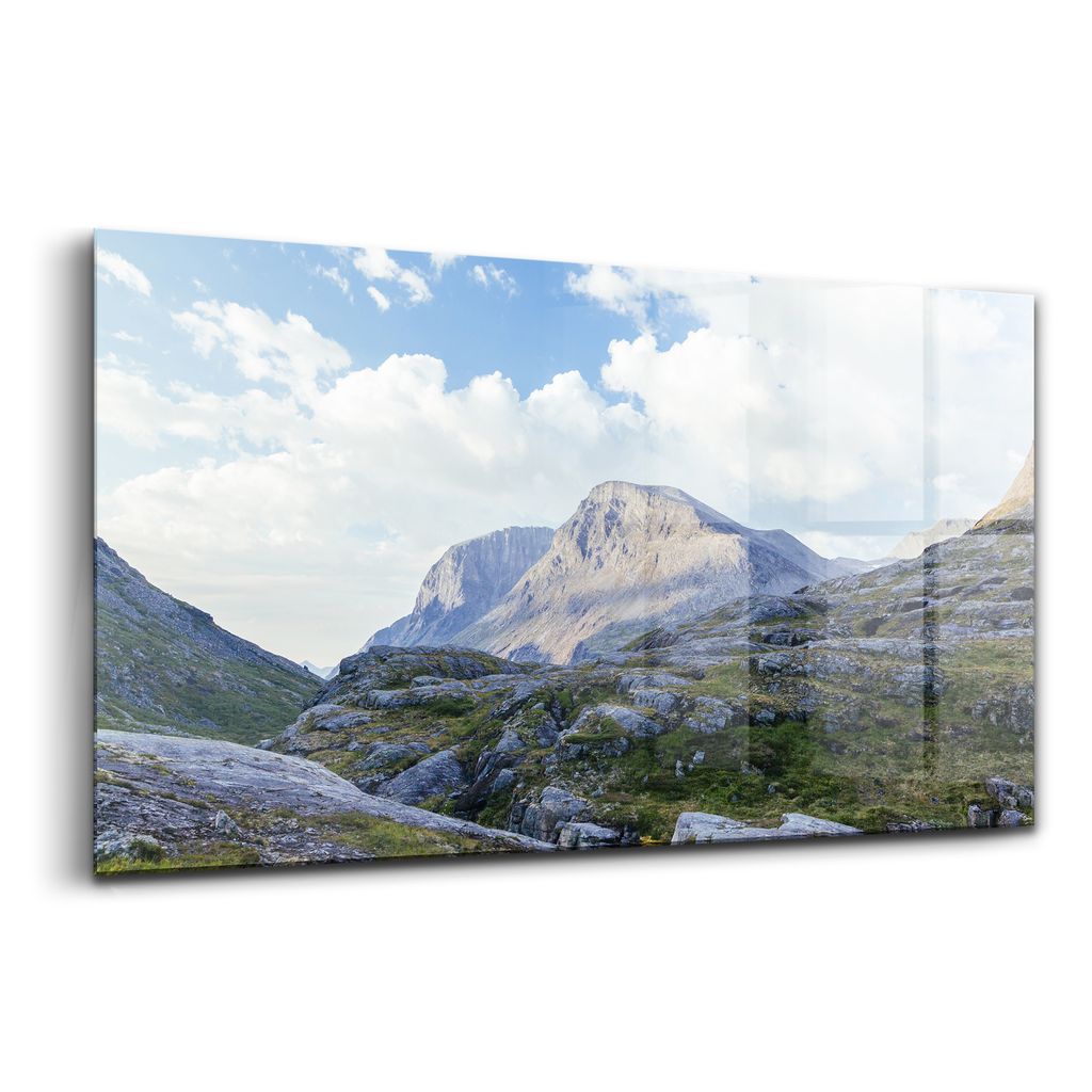Glasmalerei - dekorative Malerei - moderne Malerei - 100x50 - Rocky Mountain Landschaft