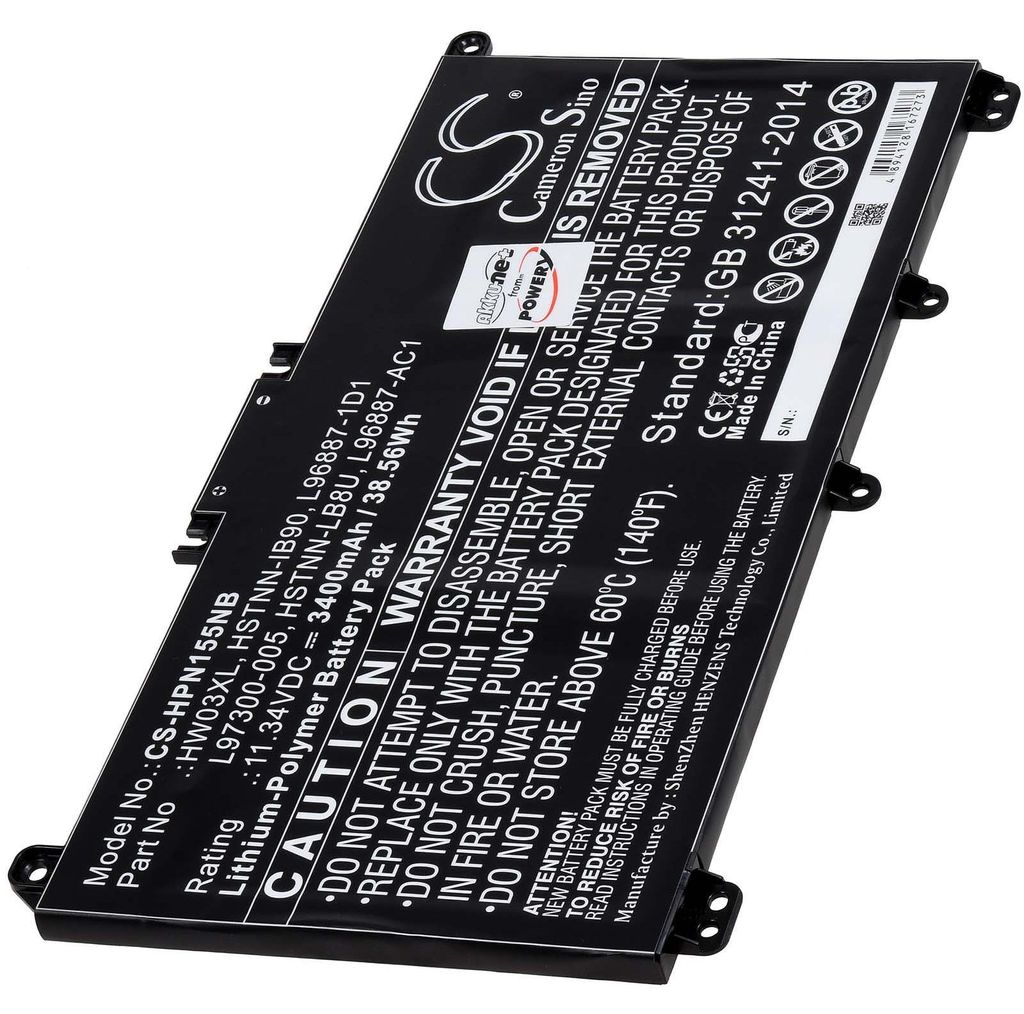 Akku kompatibel mit HP Typ HW03XL Produktbild 