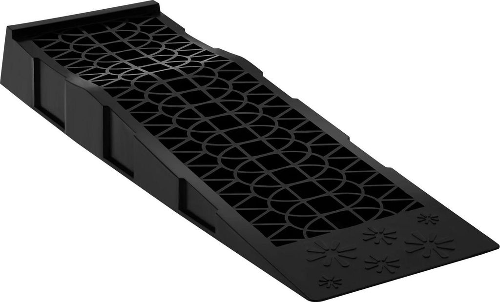 Auto Auffahrrampen - 2er-Set Service-Rampen - Tragfähigkeit 5 t - Antirutsch PP - Maße 69,8×20 cm - Höhe 7,8 cm - Für Service/Wartung - Schwarz