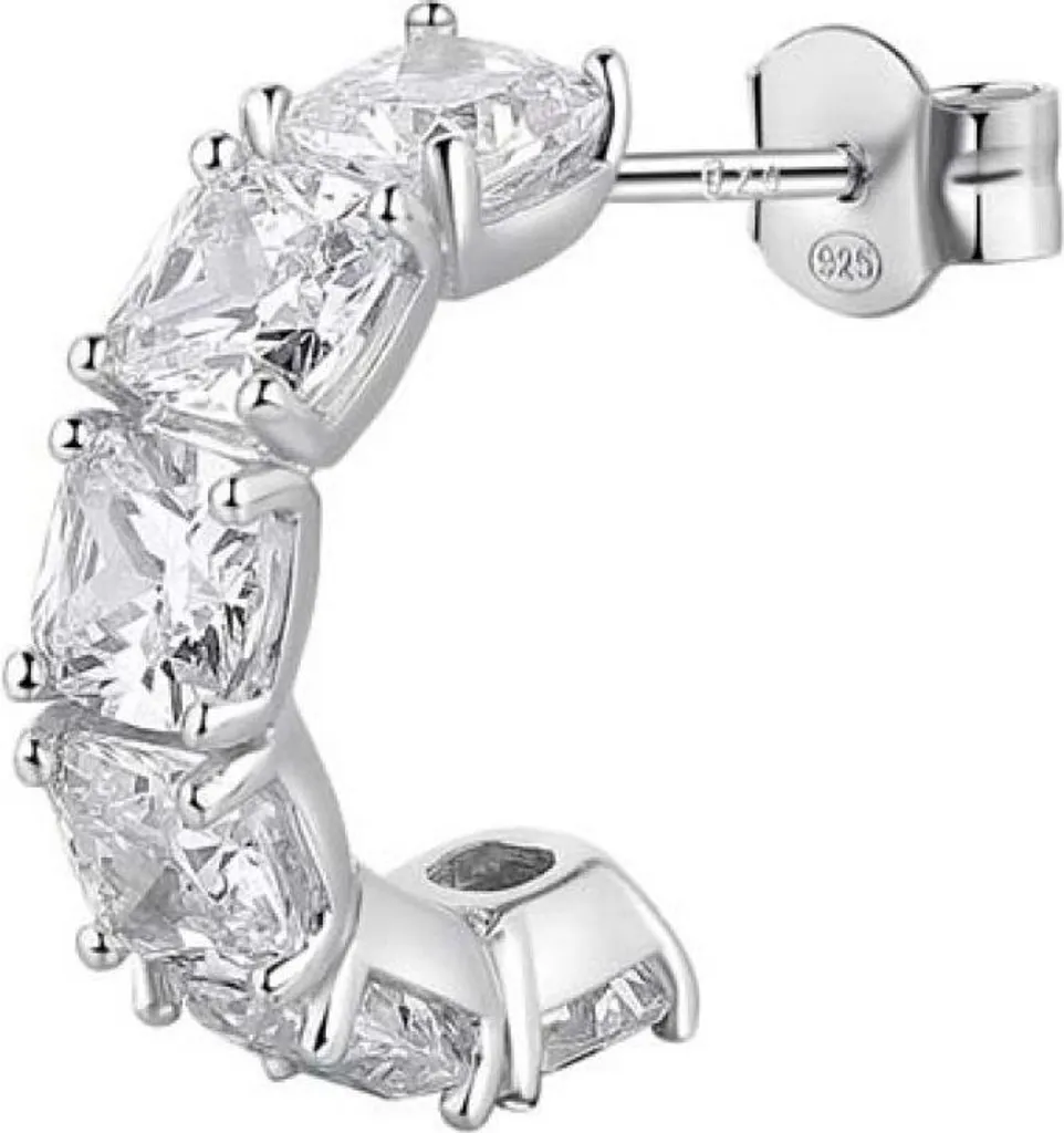 Boucles d'oreilles individuelles Fancy Infinite White FIW15 en argent