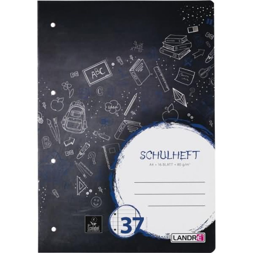 LANDRE Schulheft A4 16 Blatt 80 g/qm Lineatur 37 10Stk Obrázok produktu 