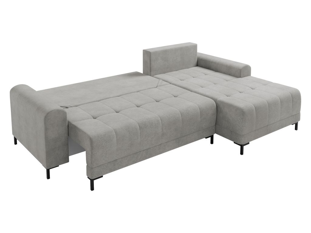 MIRJAN24 Ecksofa Aris L, Eckcouch mit Bettkasten und Schlaffunktion, Wohznimmer Sofa (Farbe: Velo 621, Seite: Links)