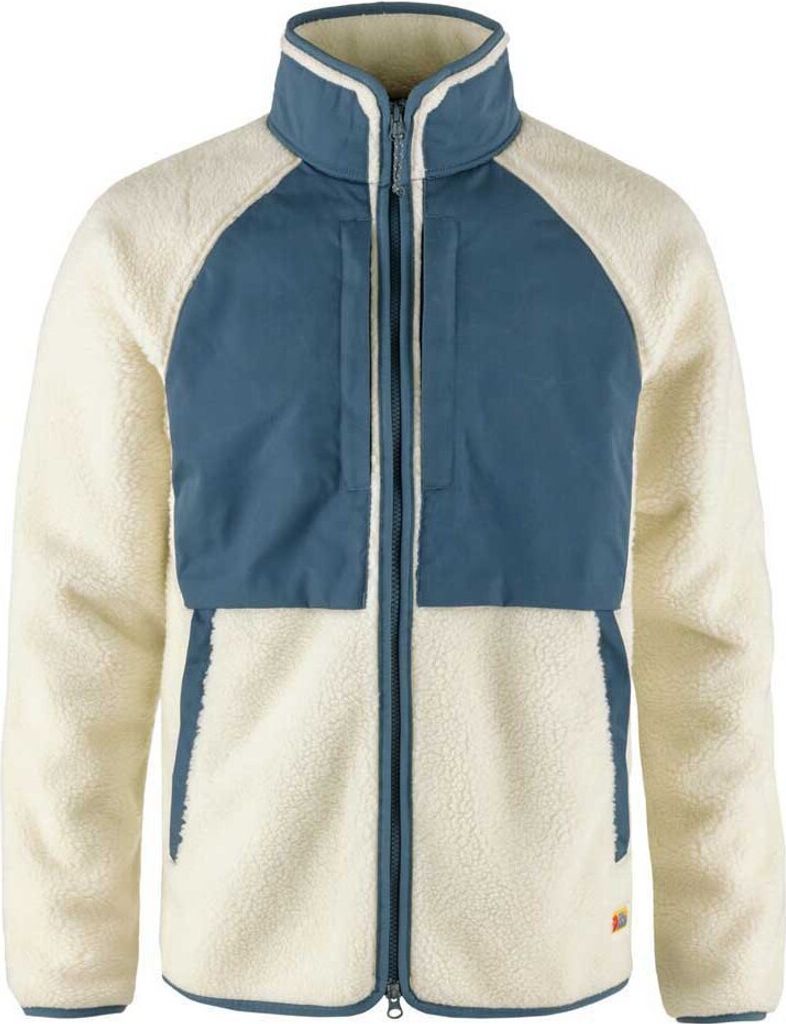 Fjällräven Vardag Pile Fleece Mit Durchgehendem Reißverschluss Weiß,Blau S Mann Weiß,Blau S