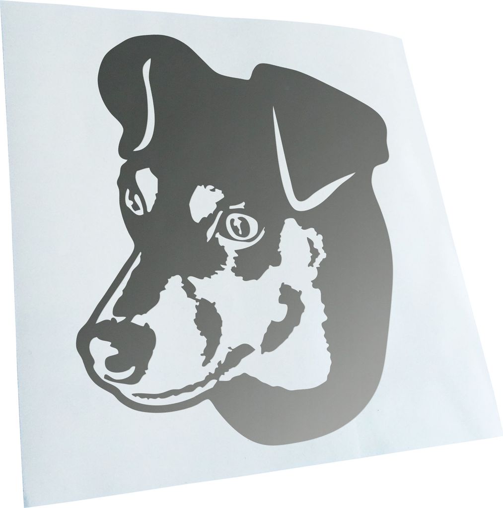 Kiwistar - Autoaufkleber - german pinscher Hund - Silber - 24x20cm - Aufkleber für Auto, Laptop, Fahrrad, LKW, Motorrad mehrfarbig JDM Decal Racing