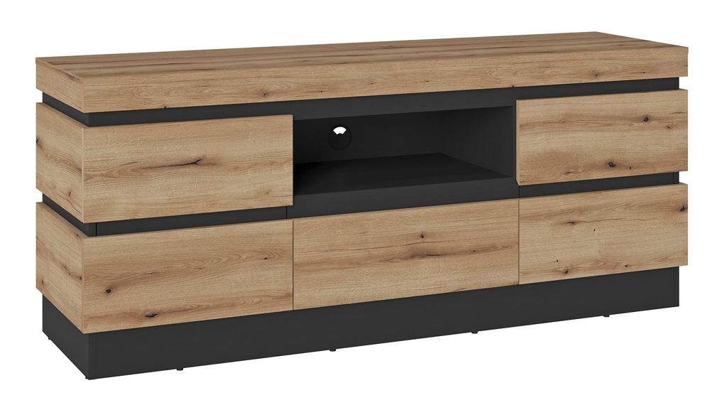 TV Lowboard -  Evoke Eiche Nachbildung - B 160 cm - 2 Türen Produktbild 