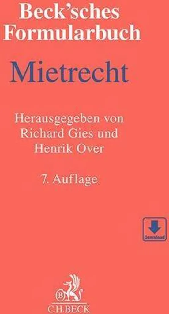 Recueil Beck'sches Formularbuch Mietrecht avec modèles et commentaires