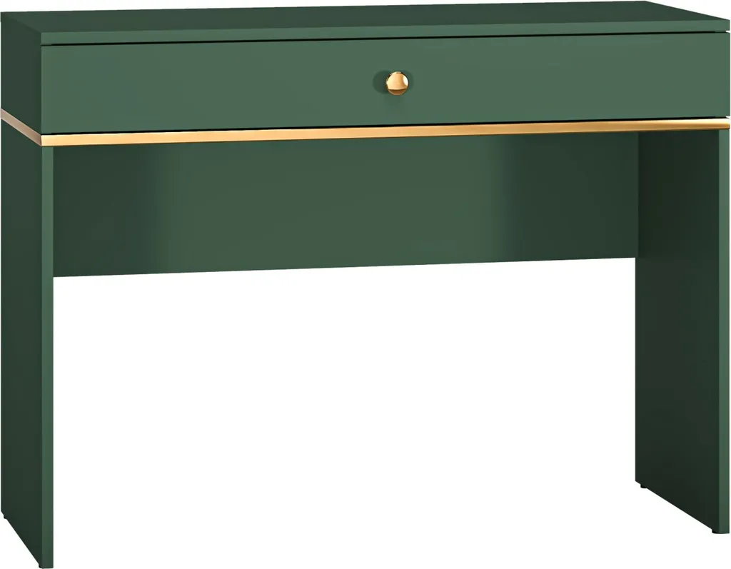 Coiffeuse MAURA Verte pour Chambre Fille - Espace Beauté Mural Compact